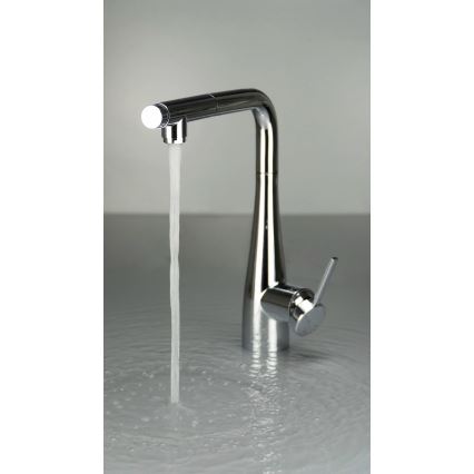 Deante BRE_075M - Robinet d'évier avec douchette extractible ERIDAN chrome brillant