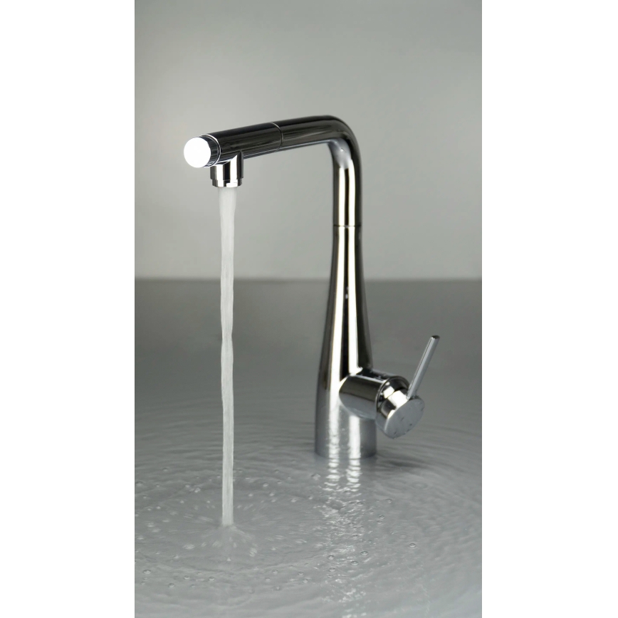 Deante BRE_075M - Robinet d'évier avec douchette extractible ERIDAN chrome brillant