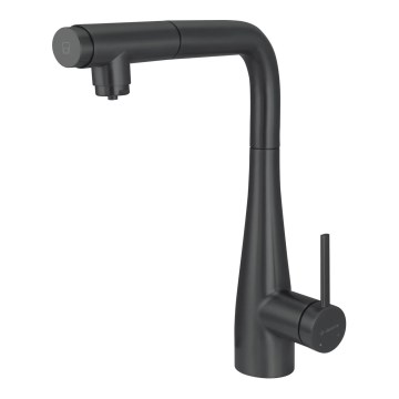 Deante BRE_N75M - Robinet d'évier avec douchette extractible ERIDAN noir