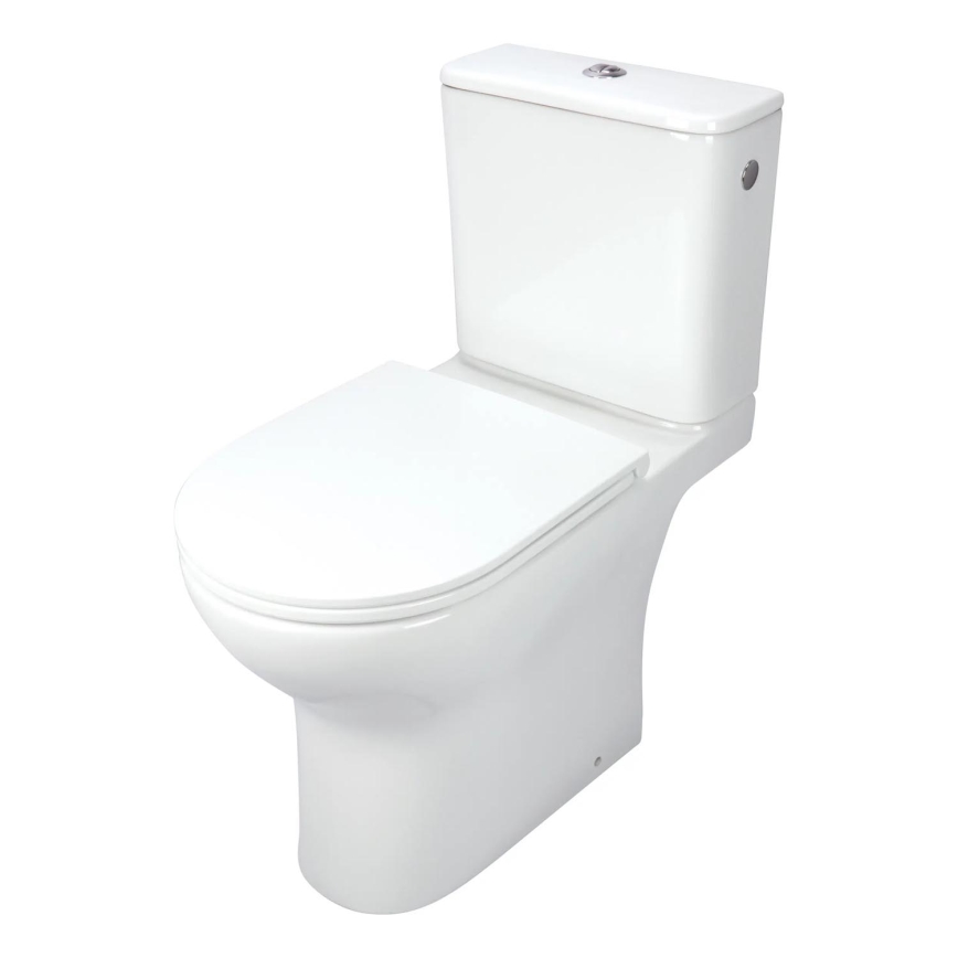 Deante CDJD6RPS - Staande toilet met toiletzitting JASMIN keramiek/wit