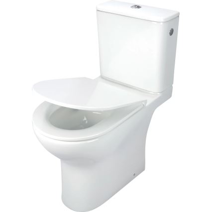 Deante CDJD6RPS - Staande toilet met toiletzitting JASMIN keramiek/wit