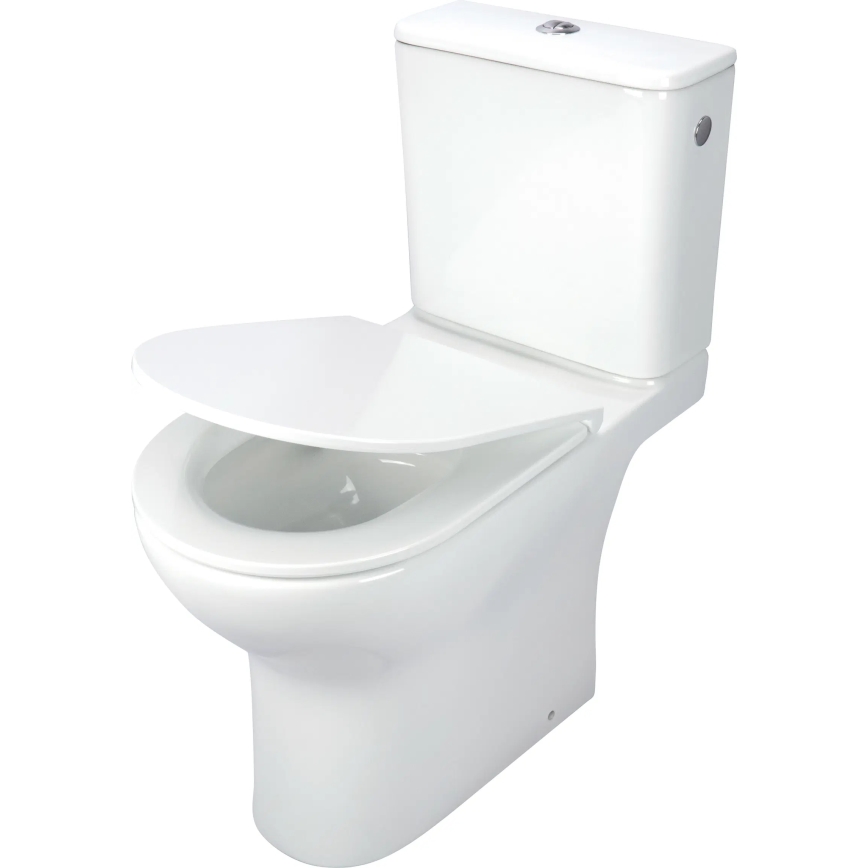 Deante CDJD6RPS - Staande toilet met toiletzitting JASMIN keramiek/wit