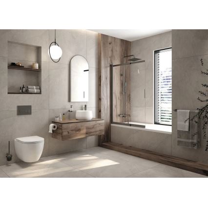 Deante CGRD6ZPW - Wandtoilet met toiletbril ROUND keramiek/wit