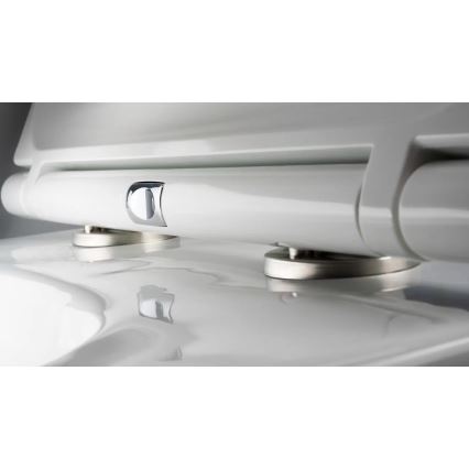 Deante CGRD6ZPW - Wandtoilet met toiletbril ROUND keramiek/wit