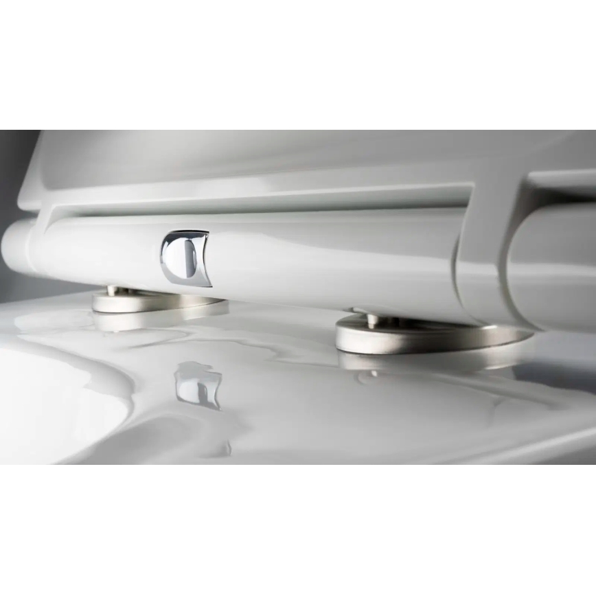Deante CGRD6ZPW - Wandtoilet met toiletbril ROUND keramiek/wit