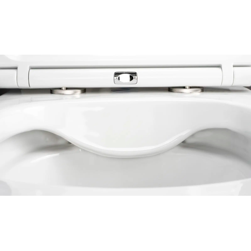 Deante CGRD6ZPW - Wandtoilet met toiletbril ROUND keramiek/wit