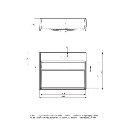 Deante CQR_NU5M - Aanrecht wastafel CORREO 40x50 cm graniet/zwart
