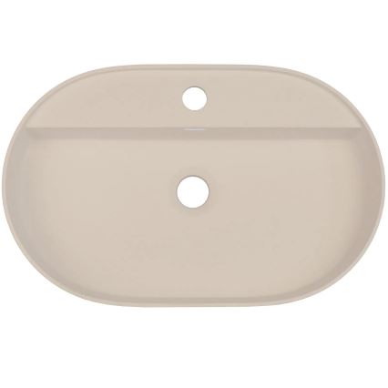 Deante CQS_5U6B - Aanrecht wastafel met een kraangat SILIA 35x55 cm graniet/beige