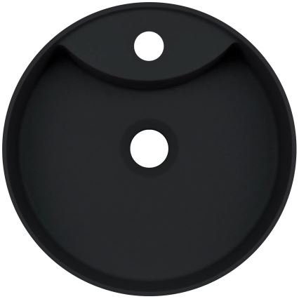 Deante CQS_NU4B - Opzetwastafel met kraangat SILIA Ø 36 cm graniet/zwart