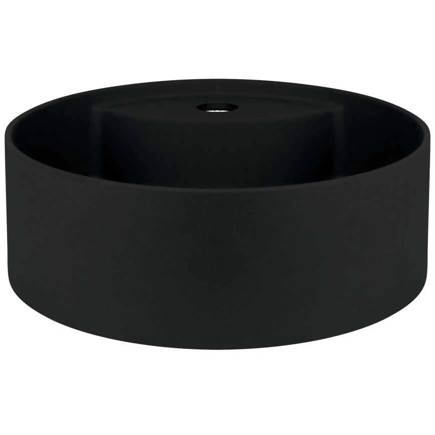 Deante CQS_NU4B - Opzetwastafel met kraangat SILIA Ø 36 cm graniet/zwart