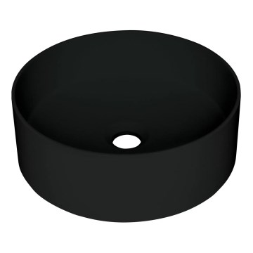 Deante CQS_NU4S - Opzetwastafel SILIA Ø 36 cm graniet/zwart