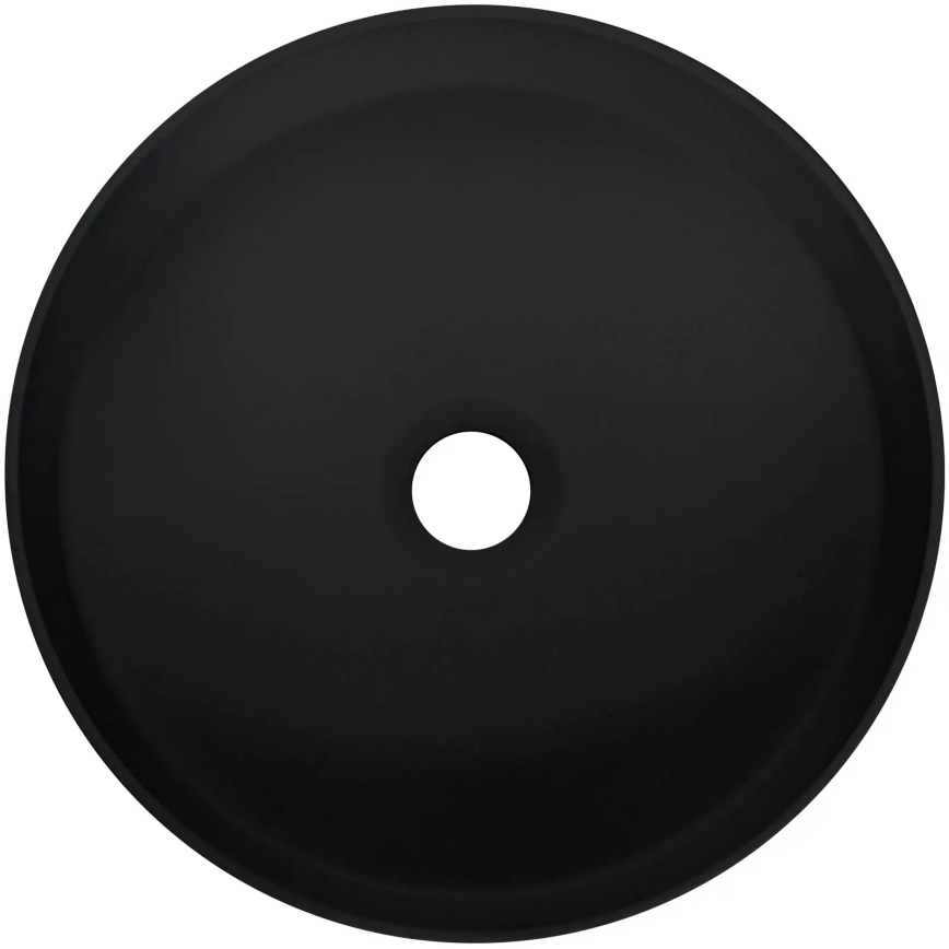 Deante CQS_NU4S - Opzetwastafel SILIA Ø 36 cm graniet/zwart