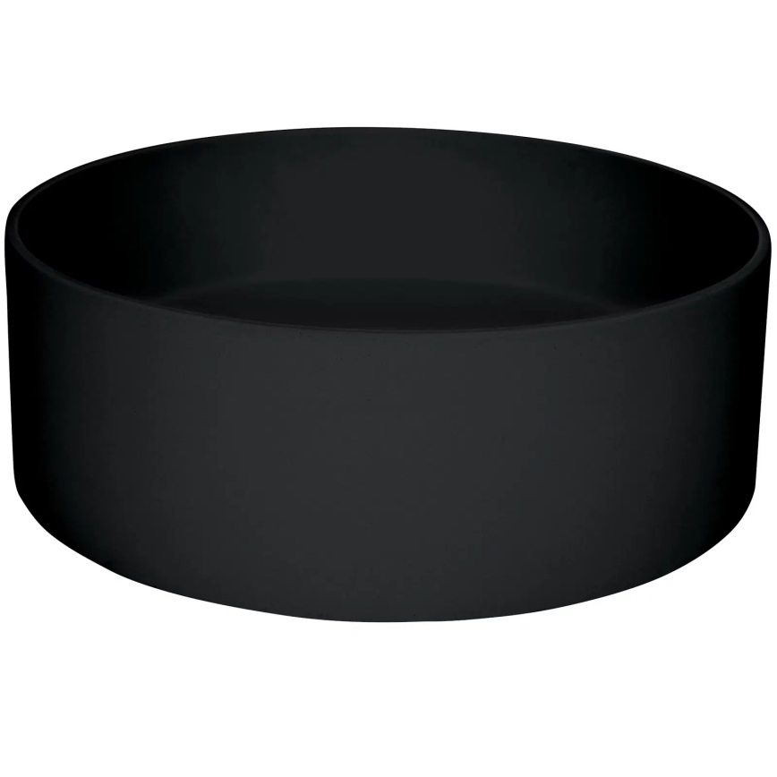 Deante CQS_NU4S - Opzetwastafel SILIA Ø 36 cm graniet/zwart