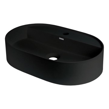 Deante CQS_NU6B - Opbouwwastafel SILIA 35 x 55 cm, graniet/zwart, met kraanboorgat