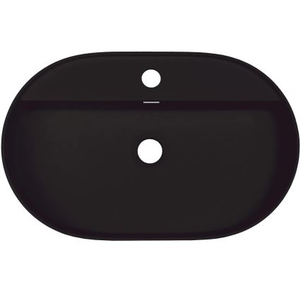 Deante CQS_NU6B - Opbouwwastafel SILIA 35 x 55 cm, graniet/zwart, met kraanboorgat