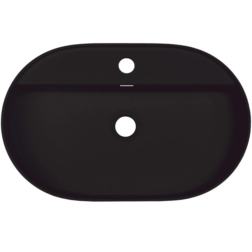 Deante CQS_NU6B - Opbouwwastafel SILIA 35 x 55 cm, graniet/zwart, met kraanboorgat