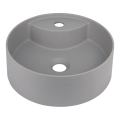 Deante CQS_SU4B - Lavabo à poser sur plan SILIA avec perçage pour robinet Ø 36 cm, granit/gris métallisé