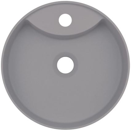 Deante CQS_SU4B - Opbouwwastafel SILIA met kraangat Ø 36 cm graniet/metallic grijs