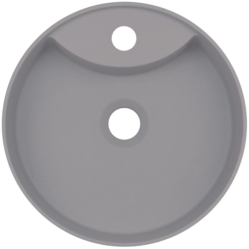 Deante CQS_SU4B - Opbouwwastafel SILIA met kraangat Ø 36 cm graniet/metallic grijs