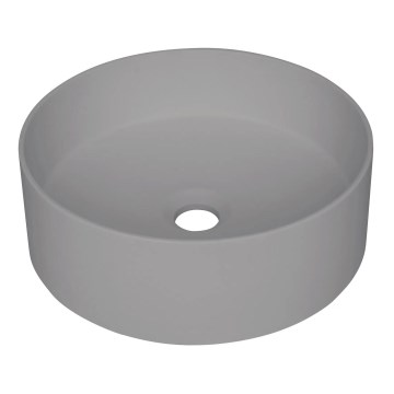Deante CQS_SU4S - Opzetwastafel SILIA Ø 36 cm graniet/metallic grijs