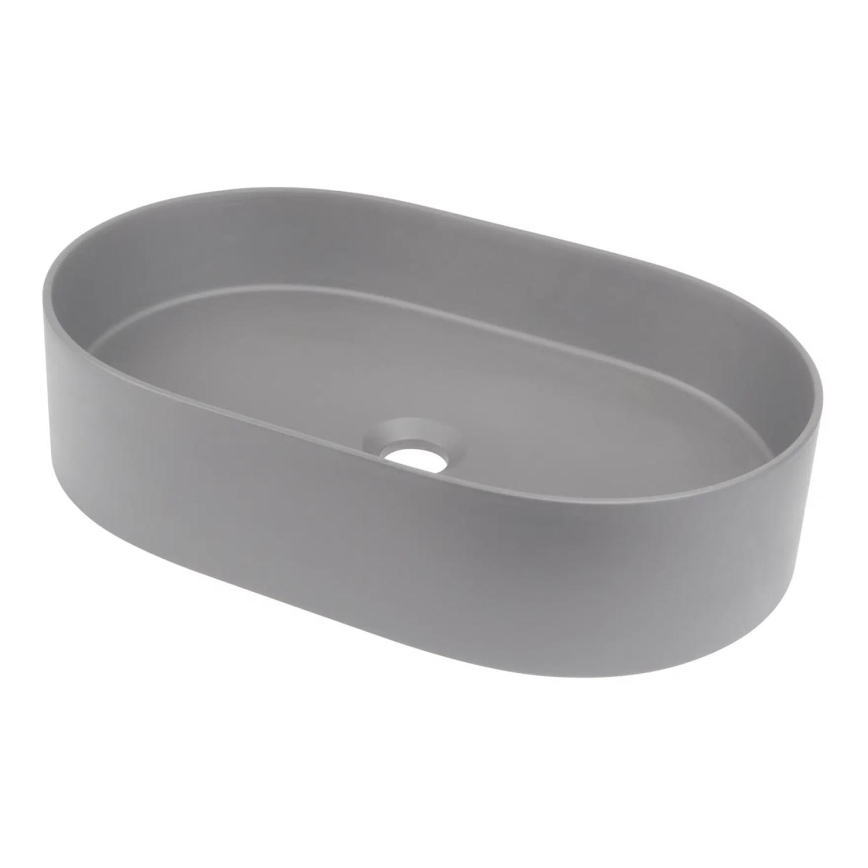 Deante CQS_SU6S - SILIA opzetwastafel 35x55 cm graniet/metallicgrijs