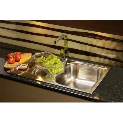 Deante ZEX_0113 - Évier de cuisine XYLO 43,5x78 cm satin