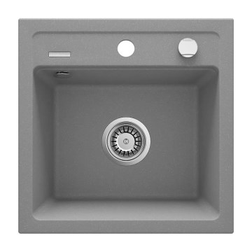 Deante ZQZ_S103 - Keukenspoelbak ZORBA 44x44 cm graniet/metallic grijs