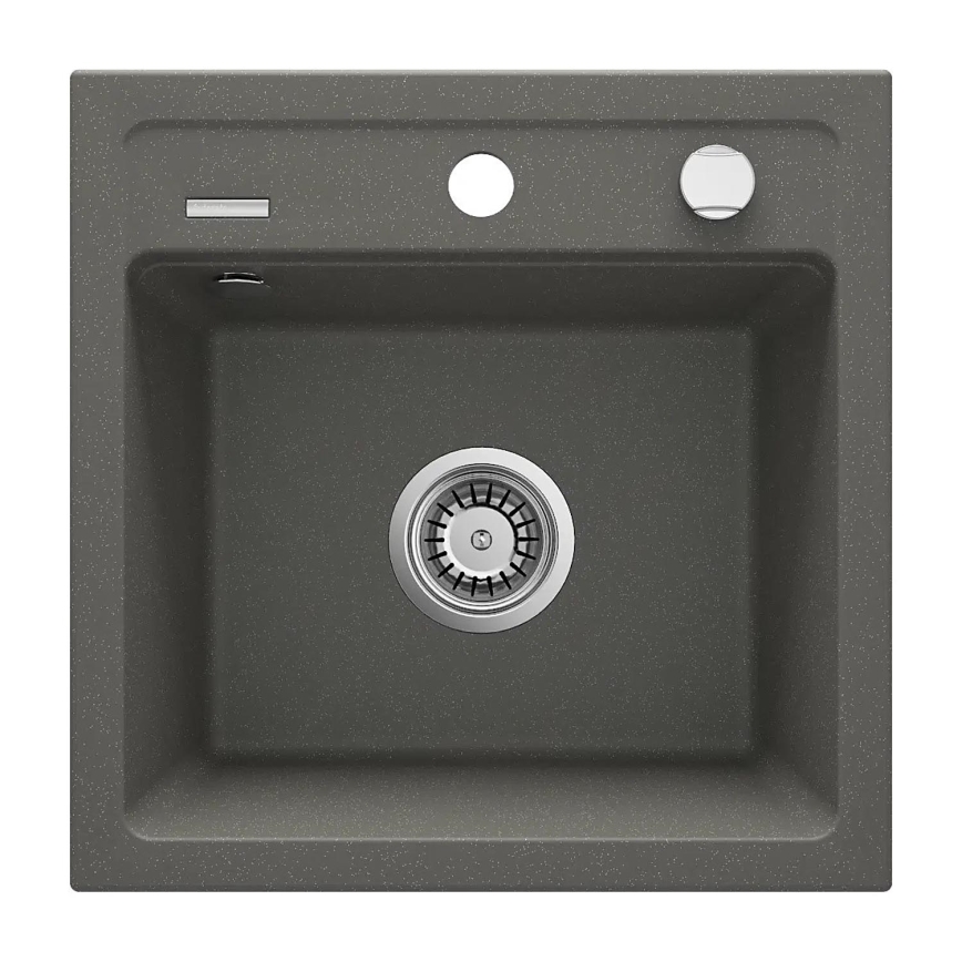 Deante ZQZ_T103 - Keukenspoelbak ZORBA 44x44 cm graniet/antraciet