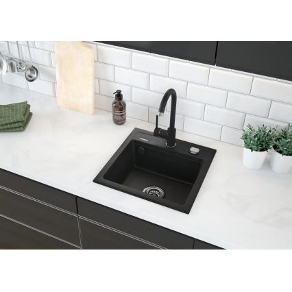 Deante ZQZ_T103 - Keukenspoelbak ZORBA 44x44 cm graniet/antraciet