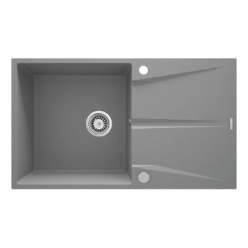 Deante ZRC_S11A - Évier de cuisine CORIO 50x86 cm granit/gris métallisé
