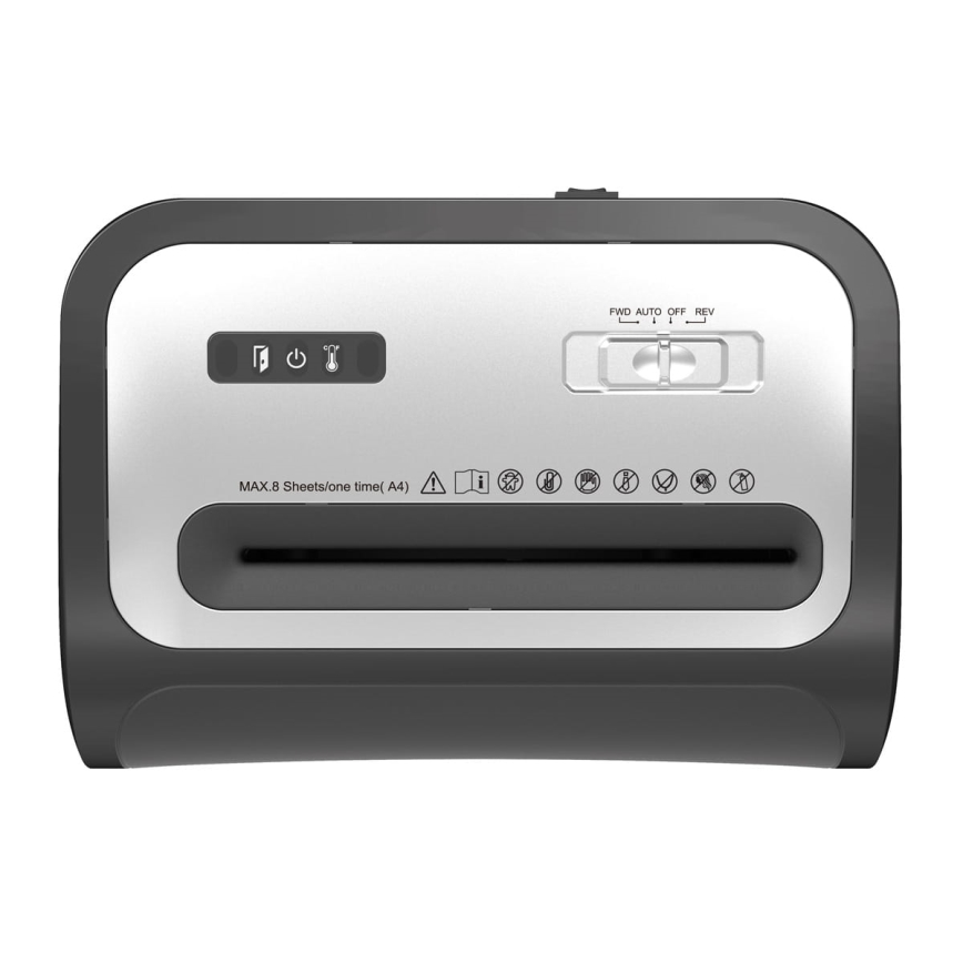 Déchiqueteuse de papier A4, capacité 22 l, 230V, noire