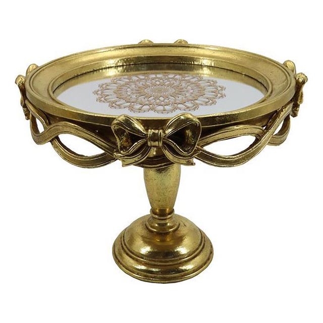 Decoratief dienblad diameter 25,5 cm goud