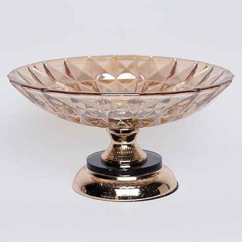 Decoratief dienblad diameter 29,5 cm bruin/gerookt