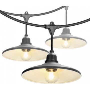Decoratief lichtsnoer voor buiten CRETE 20xE27/230V 25m IP44