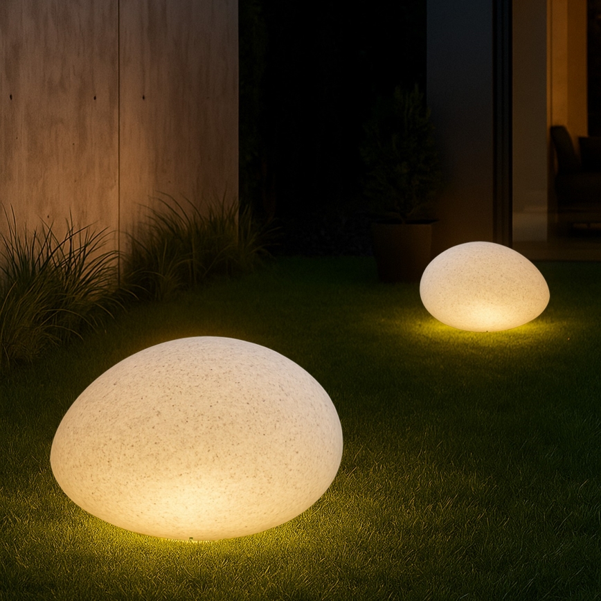 Decoratieve buitenlamp LUMISTONE, 1xE27/15W/230V, IP65, Ø 31,8 cm