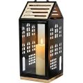 Decoratieve HOME-lantaarn 34,5 cm zwart/beige