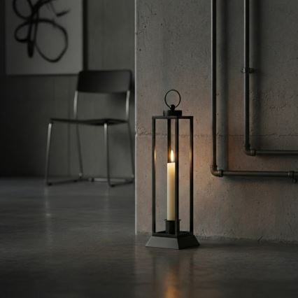 Decoratieve lantaarn HALL 39,5 cm zwart