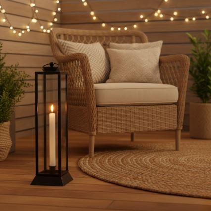 Decoratieve lantaarn HALL 39,5 cm zwart