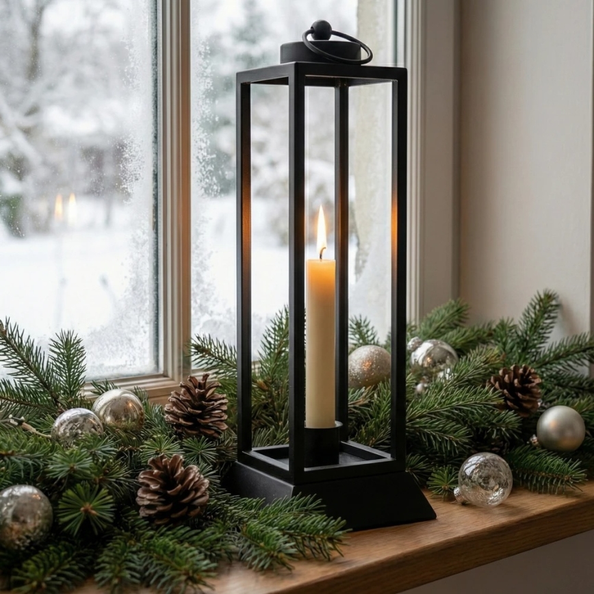 Decoratieve lantaarn HALL 39,5 cm zwart