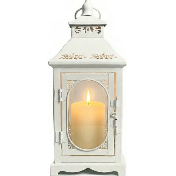 Decoratieve lantaarn ROSEHILL 27,5 cm, wit