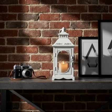 Decoratieve lantaarn ROSEHILL 27,5 cm, wit
