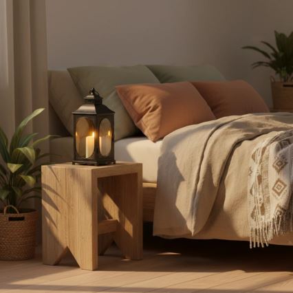 Decoratieve lantaarn ROSEHILL, 40 cm, zwart