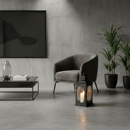 Decoratieve lantaarn ROSEHILL 54,5 cm zwart