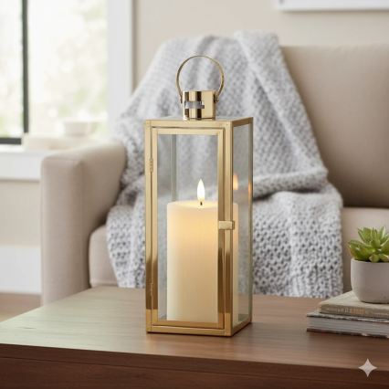 Decoratieve lantaarn TOWER 29 cm goud