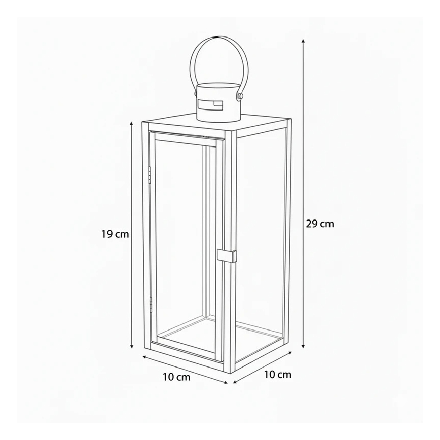 Decoratieve lantaarn TOWER 29 cm goud