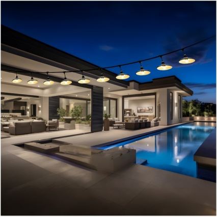 Decoratieve lichtketting voor buiten CRETE 10xE27/230V 15m IP44