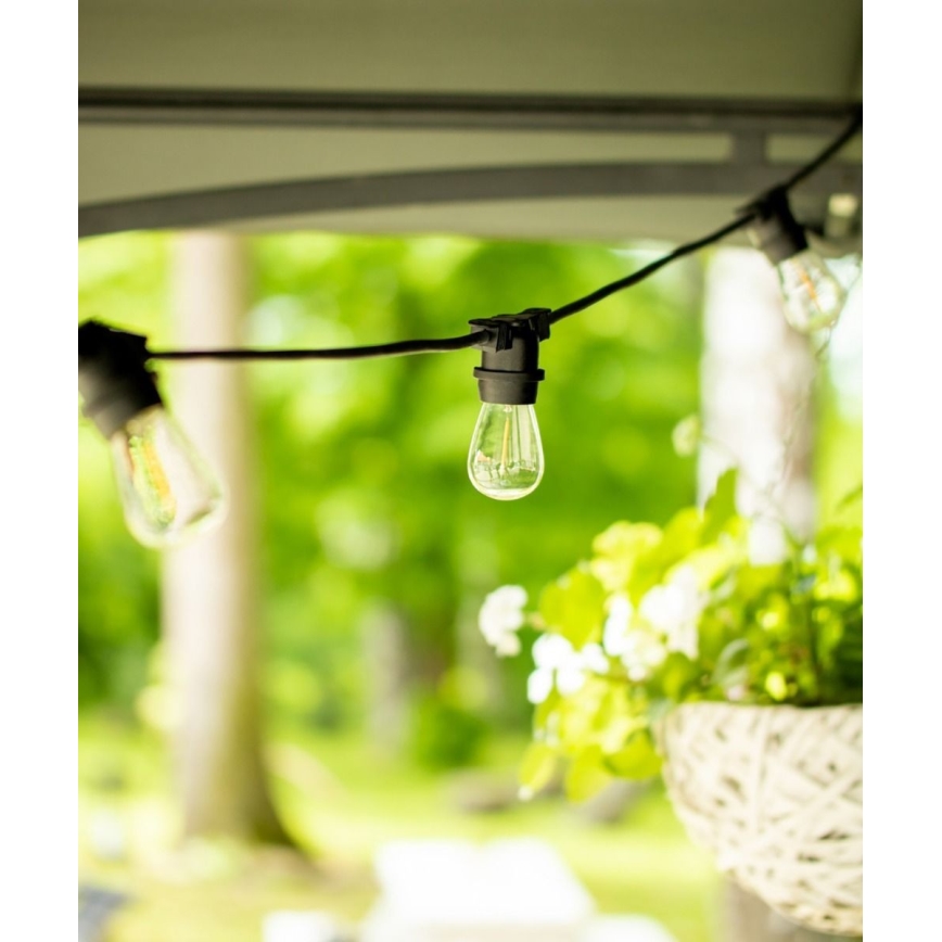 Decoratieve Lichtketting voor Buiten MIMOSA 20xE27/1,3W/230V IP44 10m