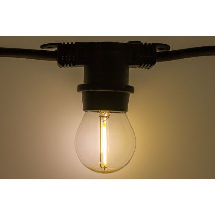 Decoratieve Lichtketting voor Buiten MIMOSA 20xE27/1,3W/230V IP44 10m