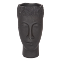 Decoratieve vaas 25x14x12,5 cm zwart/cement