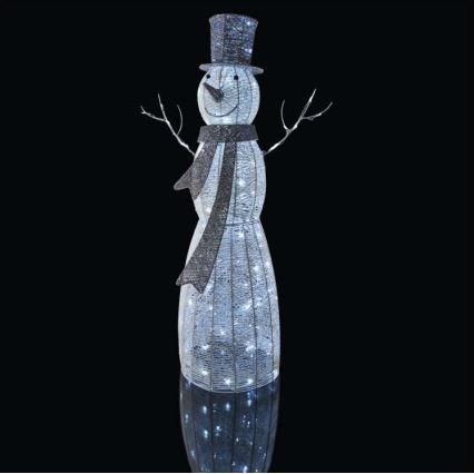 Décoration de Noël 120xLED/2,8W/230V 124 cm bonhomme de neige